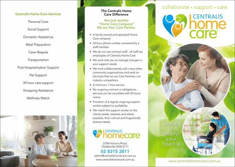 DL Flyer Graphic Design for Centralis Sydney