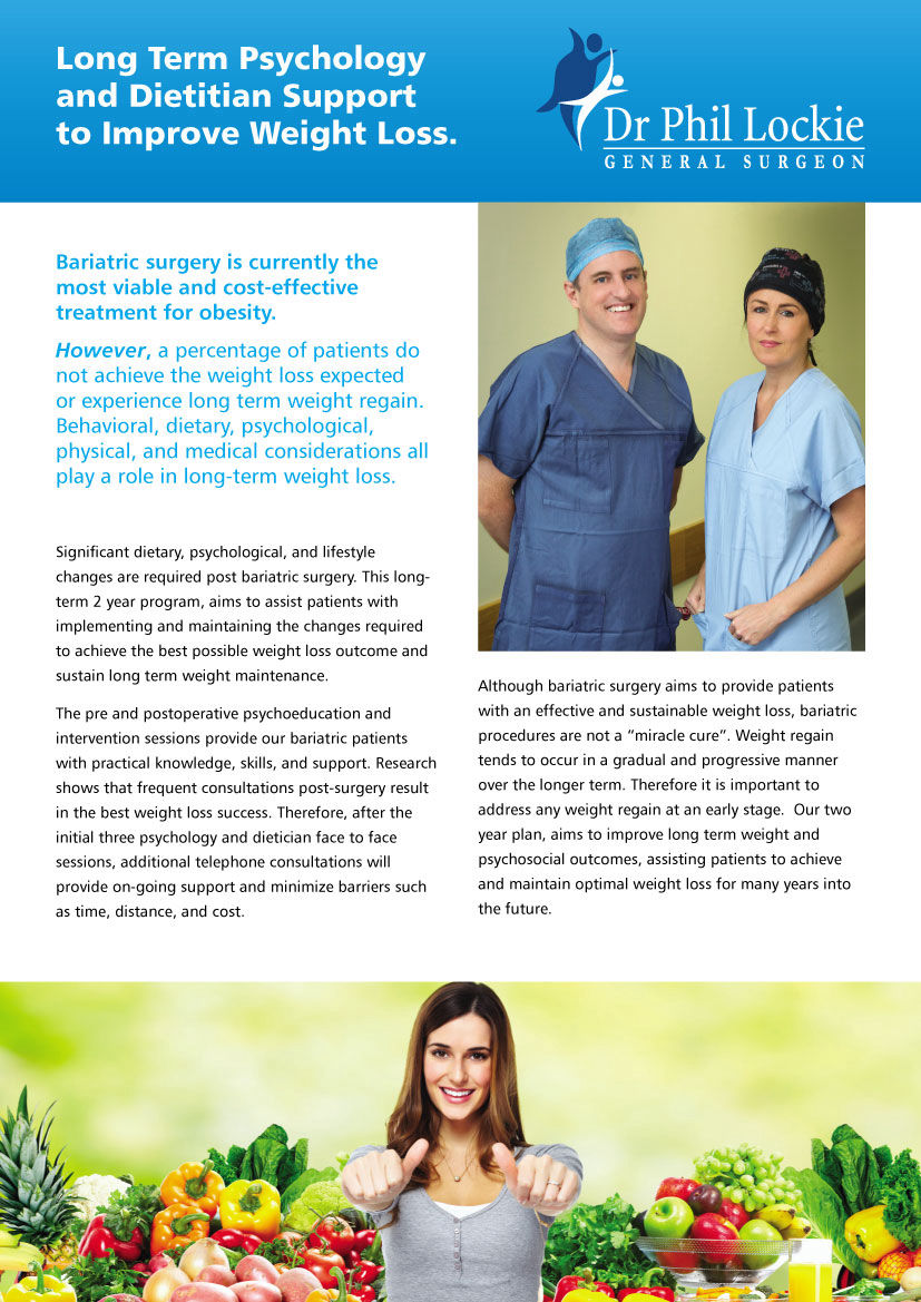 Weightloss Flyer Design for Dr Phil Lockie in Melbourne