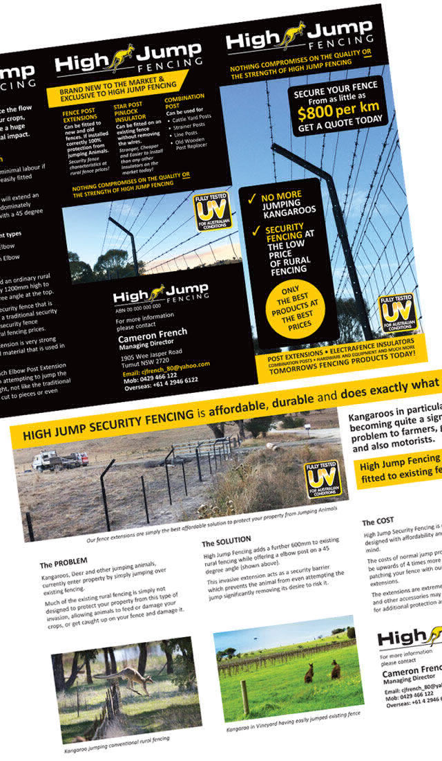 High Jump Brochure Graphic Design